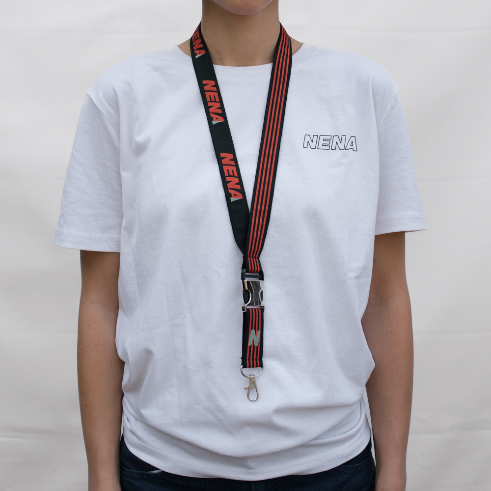 NENA Lanyard STRIPES, beige NENA Lanyard STRIPES, beige