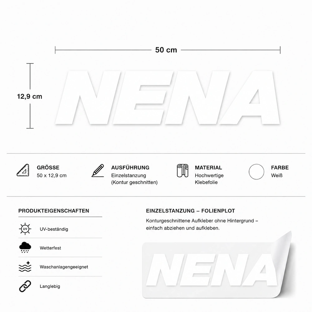 NENA grote sticker (buitenlijm)
