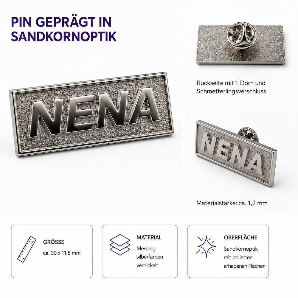 Pin's métallique avec le logo NENA