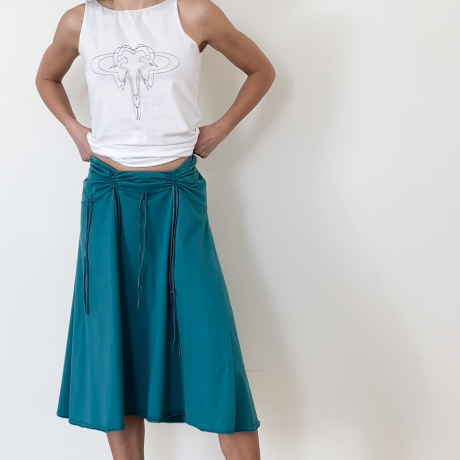 laugh-peas_neu-26 Frauen Skirt BLUE