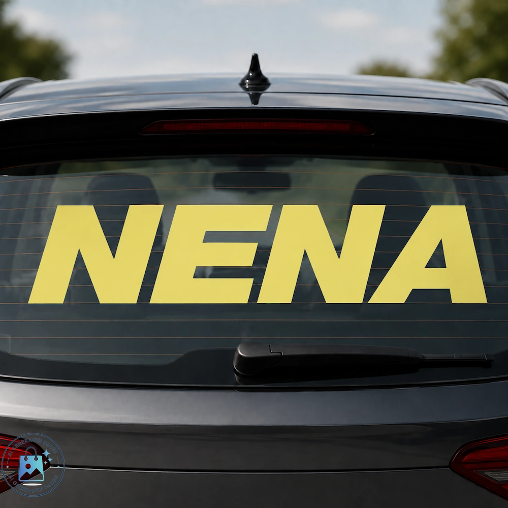 NENA Achterruitsticker (Zelfklevend interieur)
