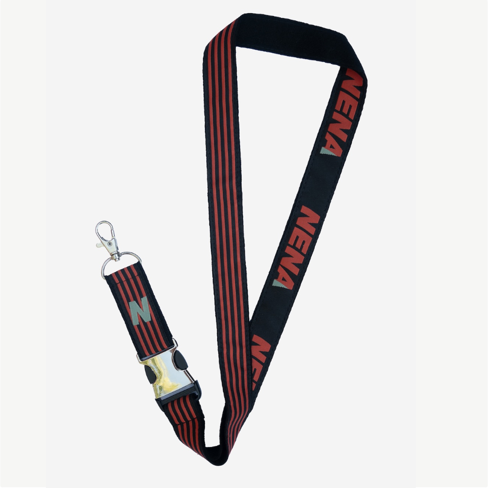 NENA Lanyard STRIPES, rouge NENA Lanyard STRIPES, rouge