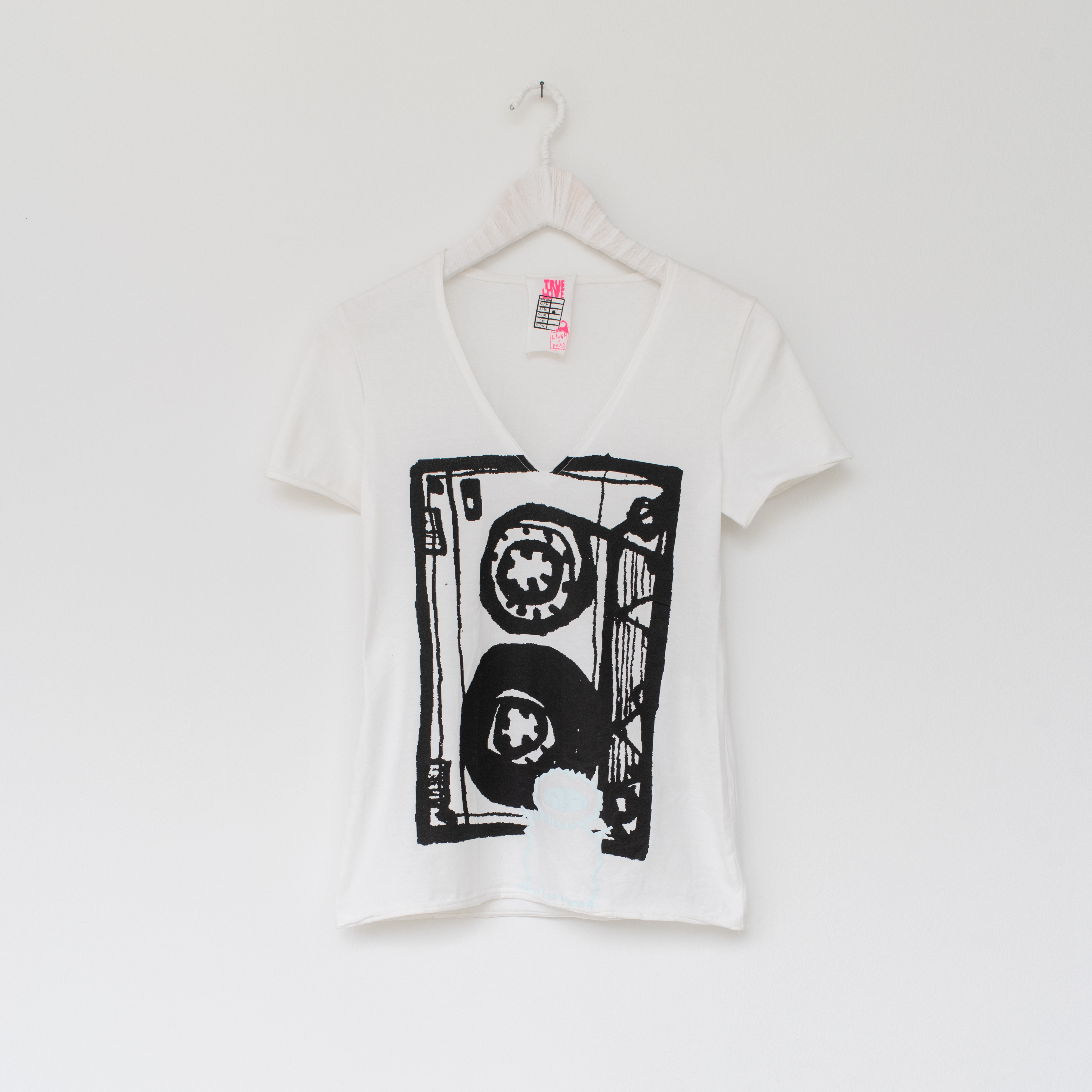 laugh-peas-21 Frauen Shirt CASSETTE, weiß