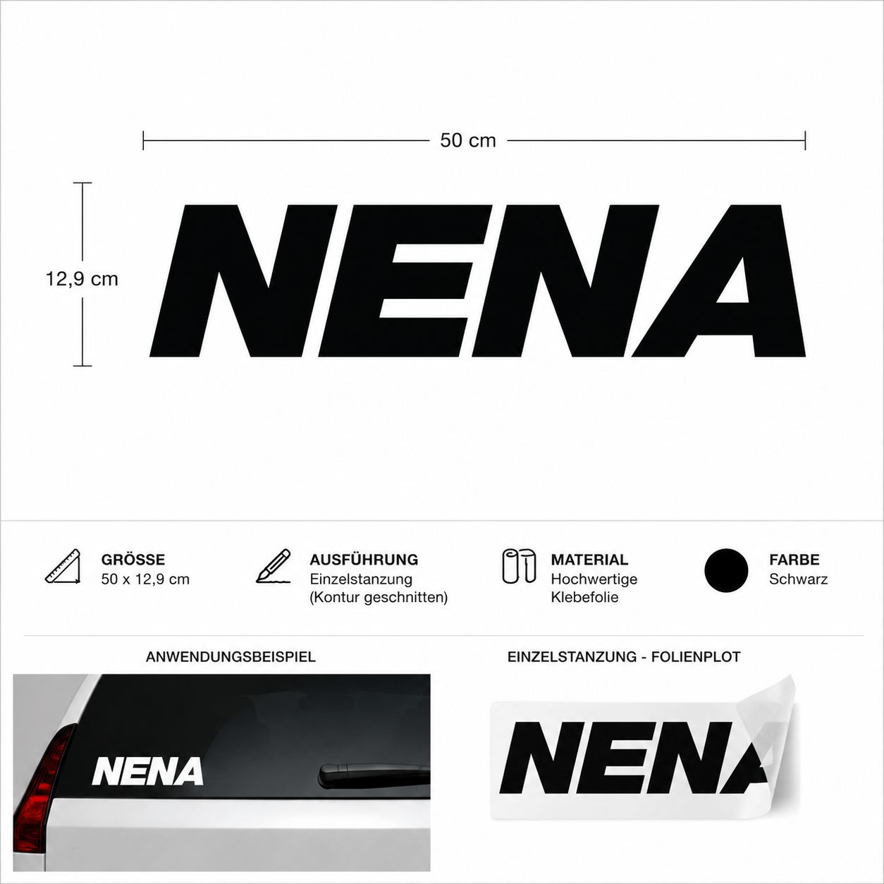 NENA grote sticker (buitenlijm)