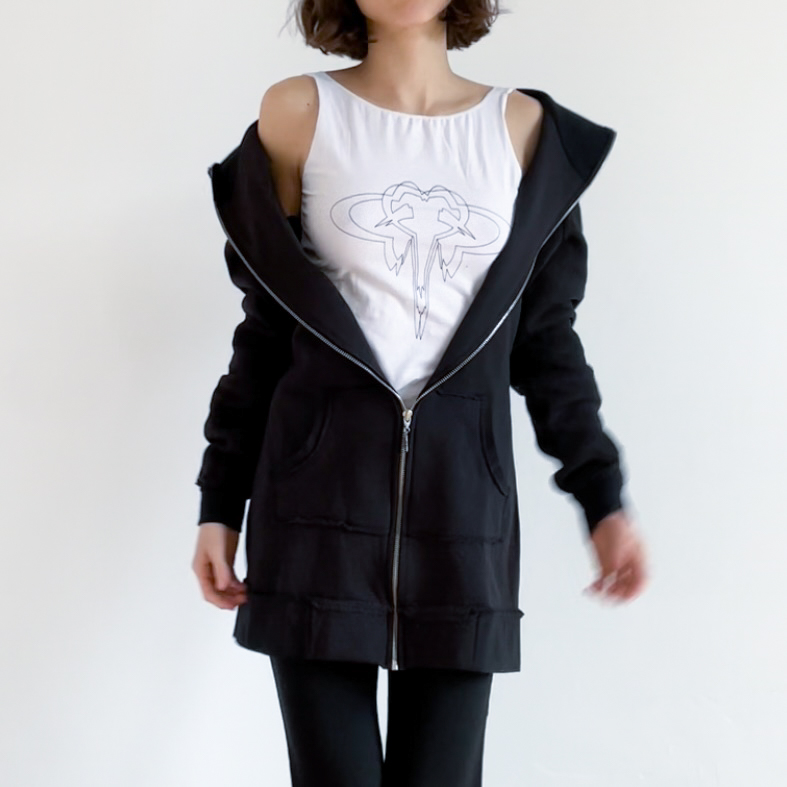 laugh-peas_neu-12 Frauen Hoodie HIDE, schwarz